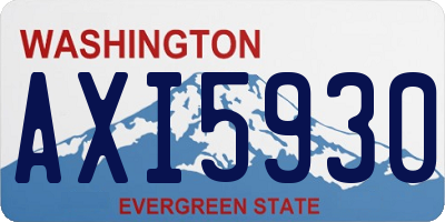 WA license plate AXI5930