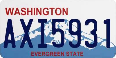 WA license plate AXI5931
