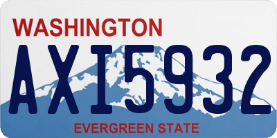 WA license plate AXI5932