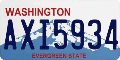 WA license plate AXI5934