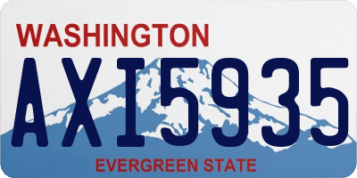 WA license plate AXI5935
