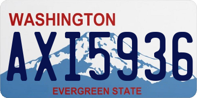 WA license plate AXI5936