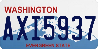 WA license plate AXI5937