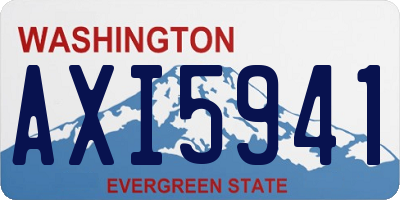WA license plate AXI5941