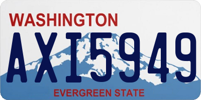 WA license plate AXI5949