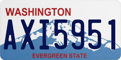 WA license plate AXI5951