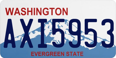 WA license plate AXI5953