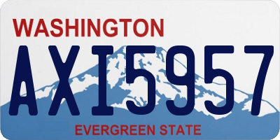 WA license plate AXI5957