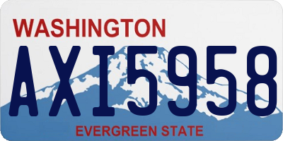 WA license plate AXI5958
