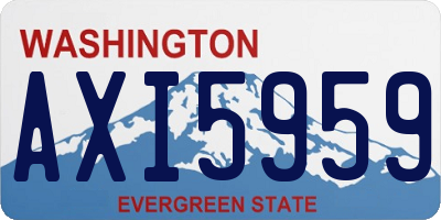 WA license plate AXI5959
