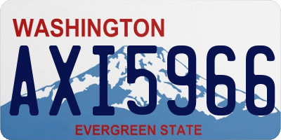 WA license plate AXI5966