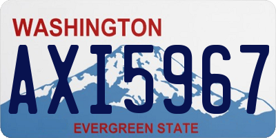 WA license plate AXI5967