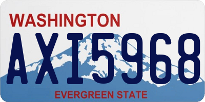WA license plate AXI5968