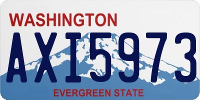 WA license plate AXI5973