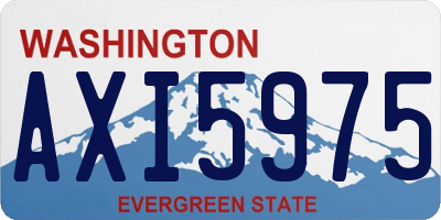 WA license plate AXI5975