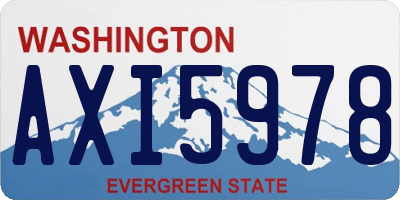 WA license plate AXI5978