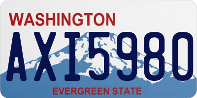 WA license plate AXI5980