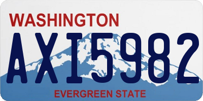 WA license plate AXI5982