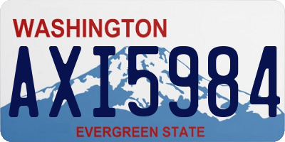 WA license plate AXI5984