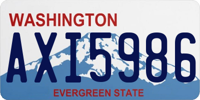 WA license plate AXI5986