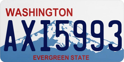 WA license plate AXI5993