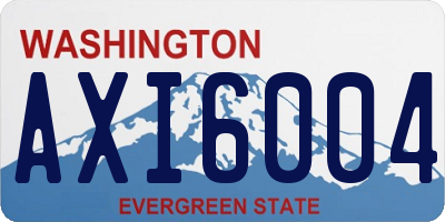 WA license plate AXI6004