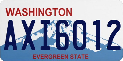 WA license plate AXI6012