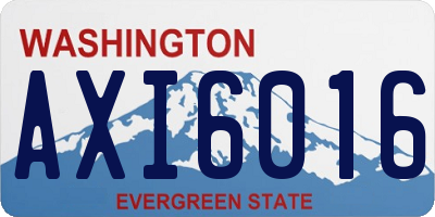 WA license plate AXI6016