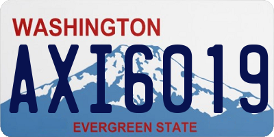 WA license plate AXI6019