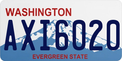 WA license plate AXI6020