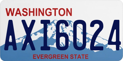 WA license plate AXI6024