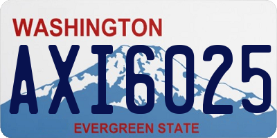 WA license plate AXI6025