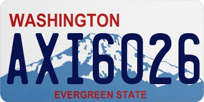 WA license plate AXI6026