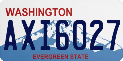 WA license plate AXI6027