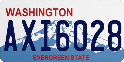 WA license plate AXI6028