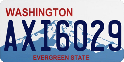 WA license plate AXI6029