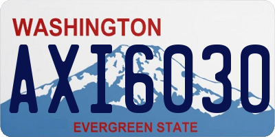WA license plate AXI6030
