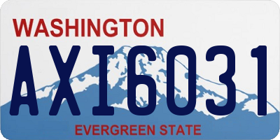 WA license plate AXI6031