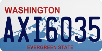 WA license plate AXI6035