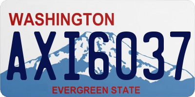 WA license plate AXI6037