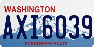 WA license plate AXI6039