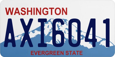 WA license plate AXI6041