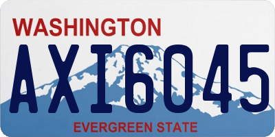 WA license plate AXI6045