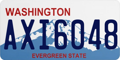 WA license plate AXI6048