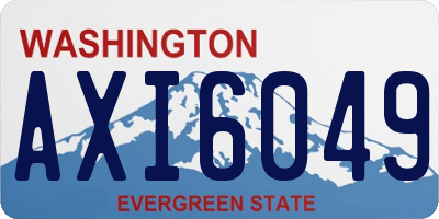 WA license plate AXI6049