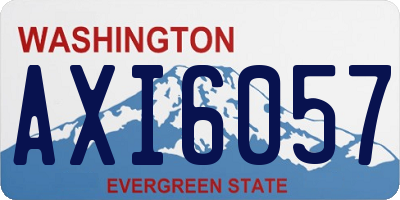 WA license plate AXI6057