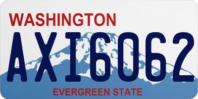 WA license plate AXI6062