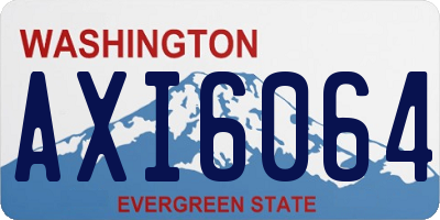 WA license plate AXI6064