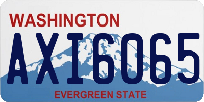WA license plate AXI6065