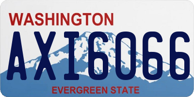 WA license plate AXI6066